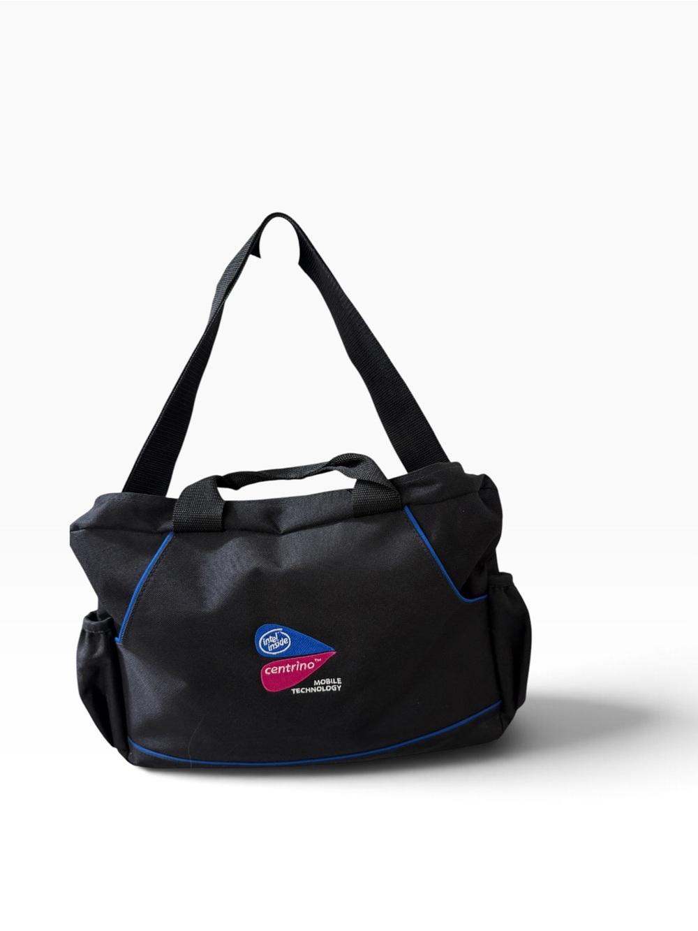 Intel Inside Centrino Mobile Technology Black adjustable Strap Lap Top Bag